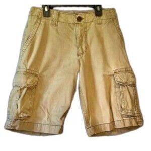Aeropostale Cargo Shorts Khaki Tan Mens Size 27 Pockets Utility Work Casual